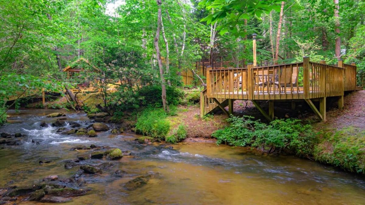 Waterfront Mountain Cabin With Hot Tub Vila Blue Ridge Exterior foto